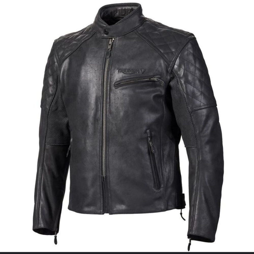 TRIUMPH MOTORCYCLE ARNO QUILTED JACKET with Armor & Venting XL